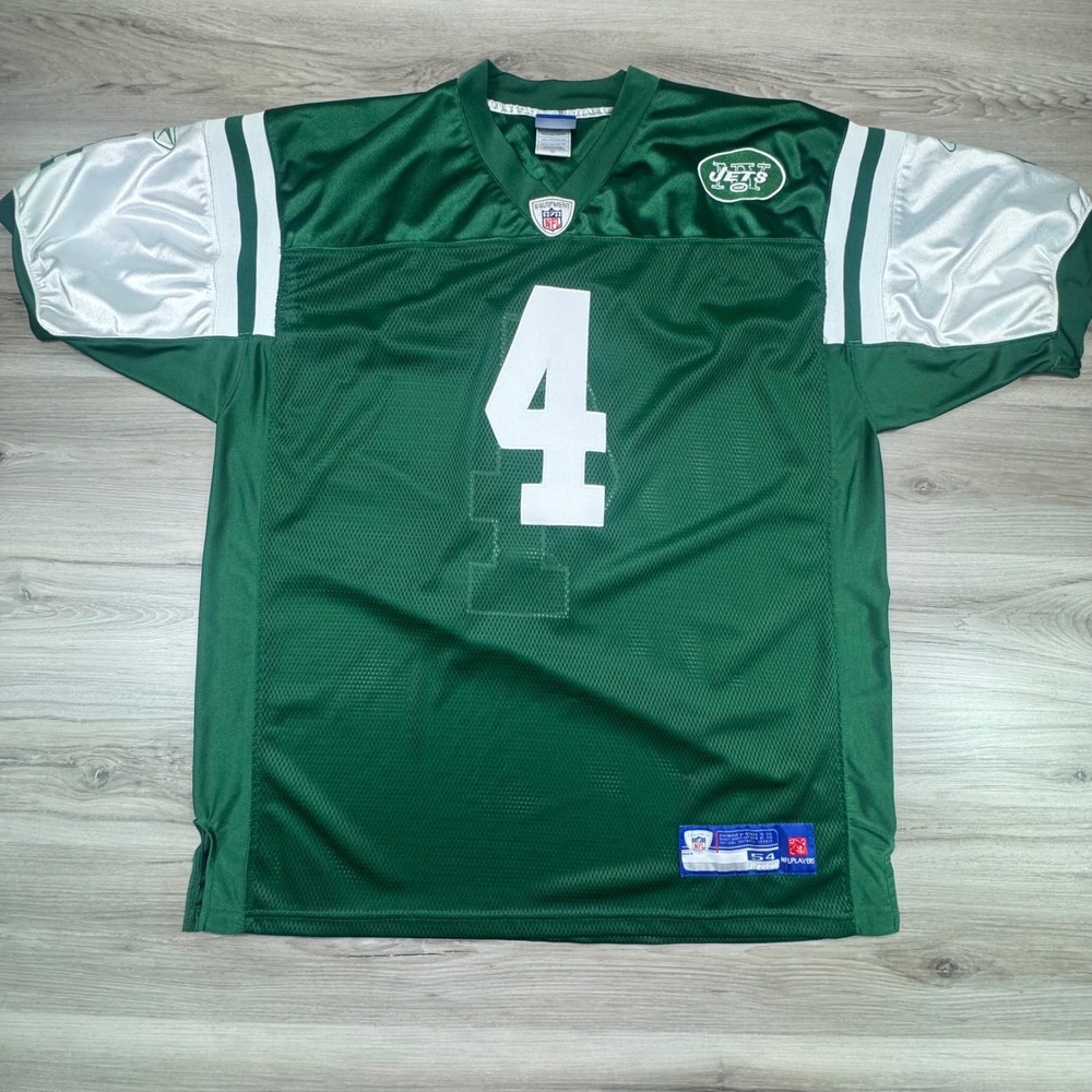 VEUC Reebok New York Jets Brett Favre 4 NFL Jersey Mens 54‎ Green Stitched R700A